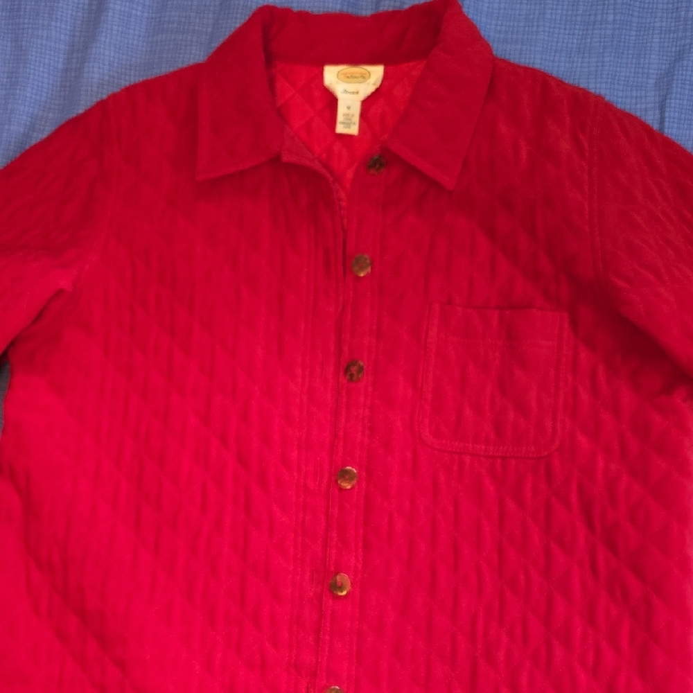 Talbots Women's Varsity Jacket - Red